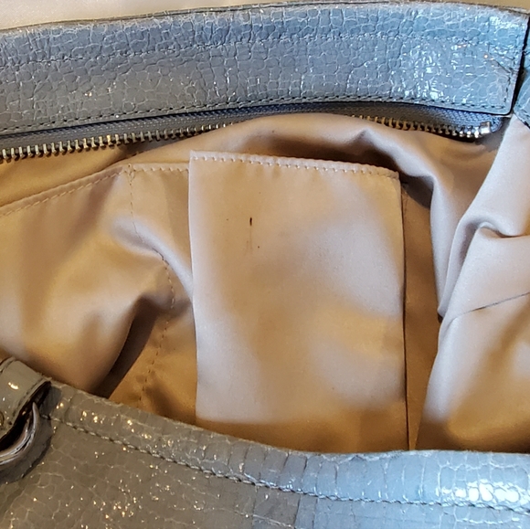 Coach | Retro Blue Patent Crocodile embossed Tote Shoulder Bag, Removabl… - Picture 7 of 7